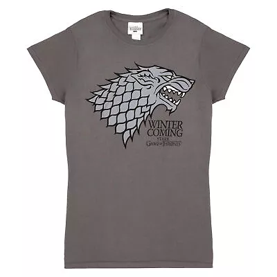 Buy Game Of Thrones Womens/Ladies Stark Sigil Winter Is Coming T-Shirt NS6264 • 15.75£