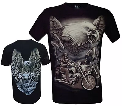 Buy Eagle Biker Native American Indian Motorbike Motorcycle 100%Cotton T-Shirt M-3XL • 8.70£