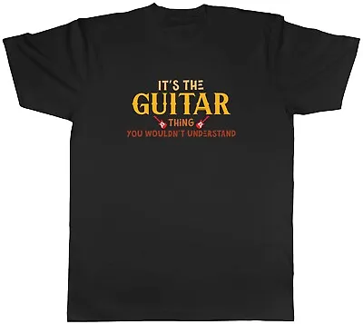 Buy Guitar Thing Men T-Shirt Musician Instrument Band Guitarist Song Unisex Tee Gift • 8.99£