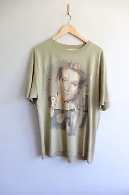 Buy Vintage Celine Dion World Tour 1999 T-shirt XL Biege Talk About Love 90s • 65£