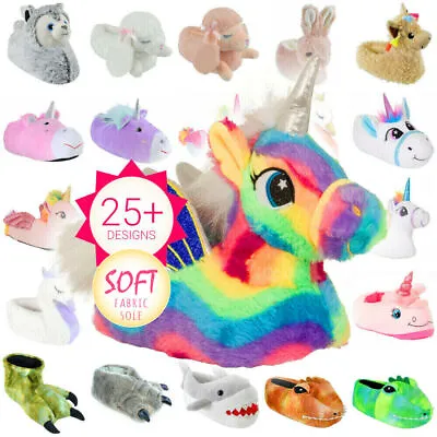 Buy Girls Slippers Unicorn Kids Slippers • 8.77£