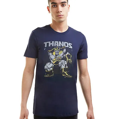 Buy Official Marvel Mens Thanos Stance T-shirt Navy S - XXL • 11.99£