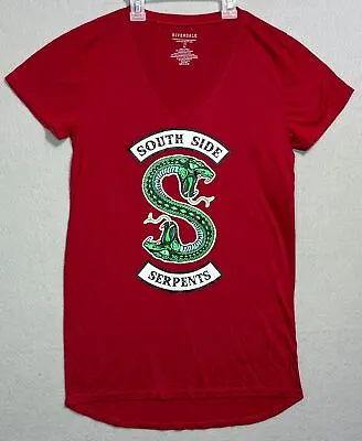 Buy Riverdale South Side Serpents Snake T-Shirt Tee Size Medium Short Sleeve Shirt • 14.17£