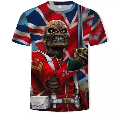 Buy Summer Blys Adults Iron Maiden Ghost Music Band  T-shirt Tops  3D Print NEW • 12.99£