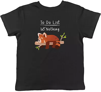 Buy Funny Red Panda Kids T-Shirt Lazy Sleeping Nothing Childrens Boys Girls Gift • 5.99£