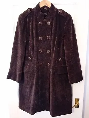 Buy Ladies Principles Corduroy Brown Coat - Size 16 Lined • 15£