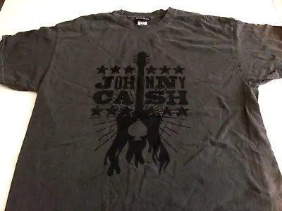Buy JOHNNY CASH Charcoal T SHIRT Large Mens New • 2.99£