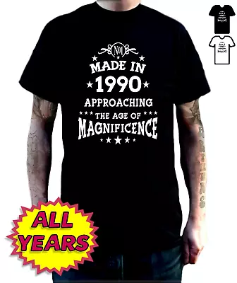 Buy Born In The 1990s T-Shirt Any 90s Year Available. Magnificent Birthday Gift 30s • 11.99£