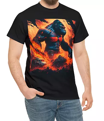 Buy King Kong Gorilla T-Shirt Art Men's T Shirt Tee Classic Fit Cotton S M L XL • 12.56£