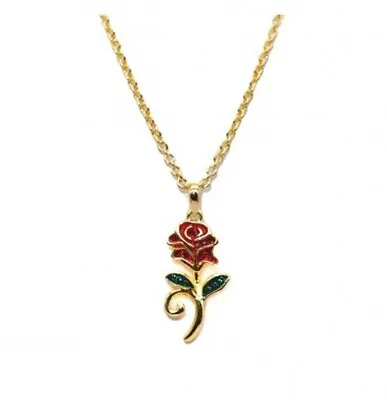 Buy Disneyland Paris Beauty And The Beast Rose Necklace, By Arribas • 56.90£
