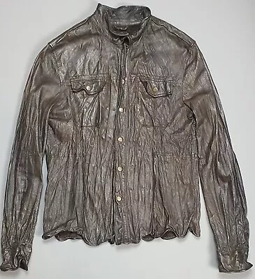 Buy ALL SAINTS Lorrimer Leather Shirt Jacket Size XL Motorcycle Mckay Emery Phanton • 150£