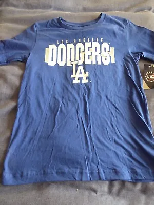 Buy GENUINE MERCHANDISE : LOS ANGELES DODGER LA...Cotton Blue T-shirt ...BOYS XL NWT • 6.99£