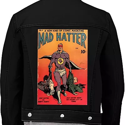Buy Mad Hatter Vintage Superhero Comic Book Iron On Coat Back Patch Comics Jacket • 11.95£