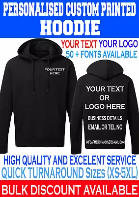 Buy Personalised Custom Printed Hoodie Stag Hen Your Text Logo Unisex Workwear Top  • 21.99£