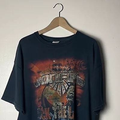 Buy Y2K Bonfire ‘Keep The Bonfire Burning’ Merch Band Tour Black Music T Shirt Uk XL • 20£