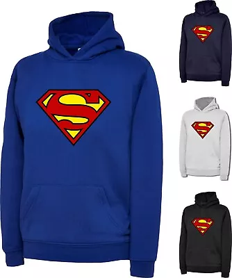 Buy Superman Super Hero Character Vintage Hoodie Movie Lovers Gift For Kids Xmas Top • 24.99£