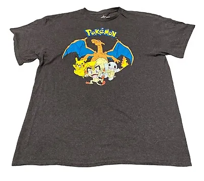 Buy Pokémon Grey Charizard Dragon + Group T-Shirt Top Tee (L) Cotton Mix Gaming (K9) • 5.09£