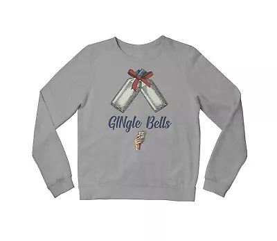 Buy GINgle Bells Unisex Christmas Sweatshirt CLEARANCE Alcohol Present Sweater Gift • 12.99£