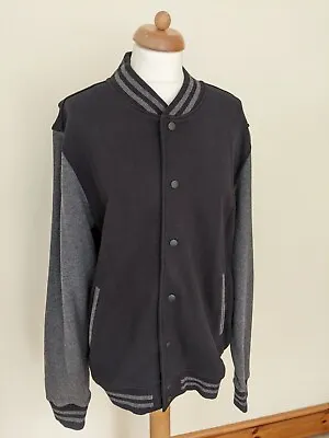 Buy Varsity Jacket Bomber Jacket Size L Grey Black  • 25£