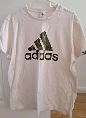 Buy Ladies 16-18 Adidas T Shirt Cream Camouflage • 3.99£