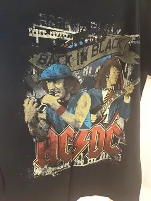 Buy AC/DC BACK IN BLACK T-SHIRT SIZE L    By GILDAN , PRE SHRUNK, • 6.99£