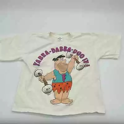 Buy Vintage Flintstones 1994 Yabba Dabba Doo Shirt Hanna-Barbera Fred Single Stitch • 37.84£
