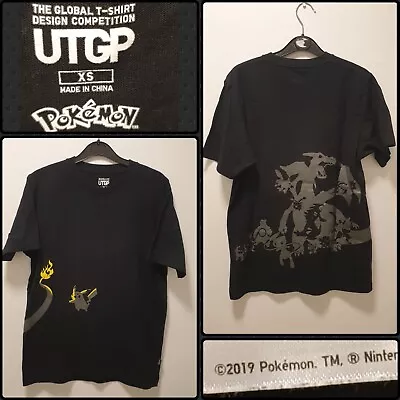 Buy Uniqlo UTGP T-shirt Pikachu Charizard Pokemon GP 2019 Collection Black Size XS  • 29.50£