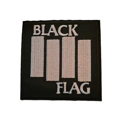 Buy Black Flag Punk Rock Band Embroidered Patch Iron On Sew On Transfer • 4.40£