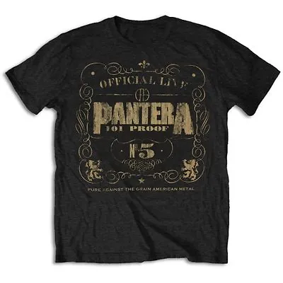 Buy Pantera T Shirt 101% Proof Vintage Logo Official Black Mens Tee NEW Metal Rock • 14.88£