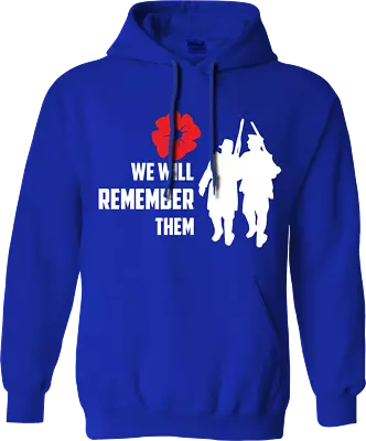 Buy We Will Remember Them Hoodie Lest We Forget Poppy Flower British Armed War • 13.99£