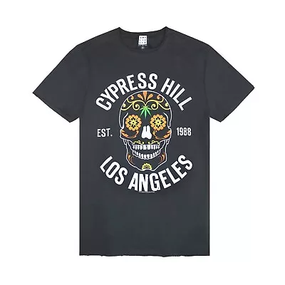 Buy Amplified Mens Cypress Hill Floral Skull T-Shirt NS5166 • 23.03£