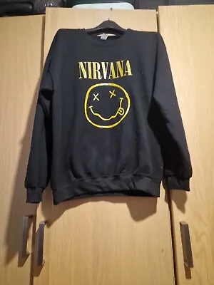 Buy Nirvana Smiley Hoodie Large  • 7£