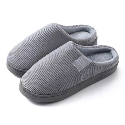 Buy Ladies Slippers Mens Womens Warm Fur Lined Winter Warm Mules Shoes House Size UK • 10.01£