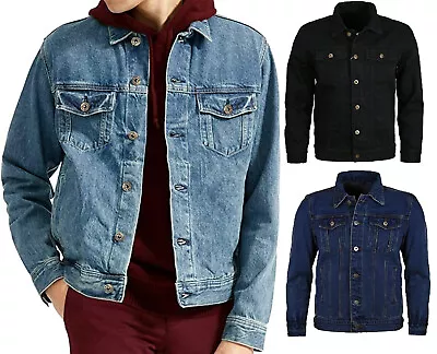 Buy Men's Denim Jacket Vintage Classic Work Wear Western Jean Coat UK S-3XL • 24.99£