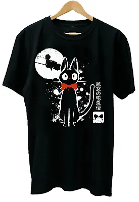 Buy Adults Anime Themed T-Shirt Fanbase Japanese Tee Shirts Kiki Cat Distressed Ink • 9.95£