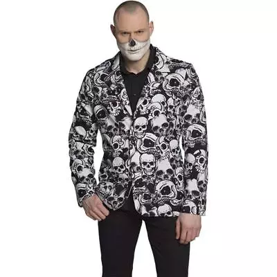 Buy Boland Skulls Day Of The Dead Jacket Men's Halloween Fancy Dress • 20.99£