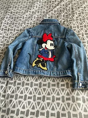 Buy Kids Gap Disney Blue Denim Jacket With Minnie Mouse Design On Reverse Age 5years • 15.99£