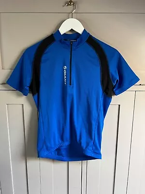 Buy Giant Men's Short Sleeve Cycle Jersey In Blue/black - Small Size • 0.99£