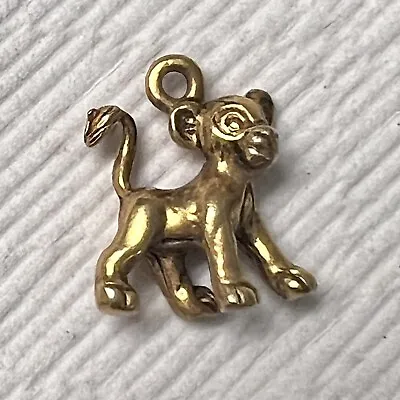 Buy Vintage Small Disney The Lion King Simba Necklace Pendant Charm Gold Tone Metal • 17.36£