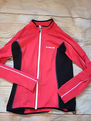 Buy Alpine Pro Full Elastic Zip Jacket Polyester Size L Red And Black • 9.50£