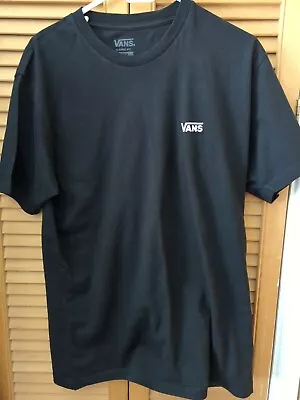 Buy Vans Short Sleeve T-Shirt Black White Logo - Medium • 10£