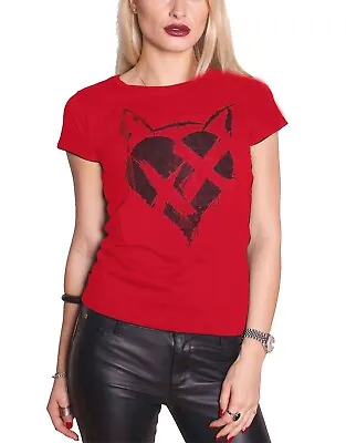 Buy Official Catwoman Dark Knight Heart Logo DC Comics Women's Red T Shirt FREE POST • 7.16£