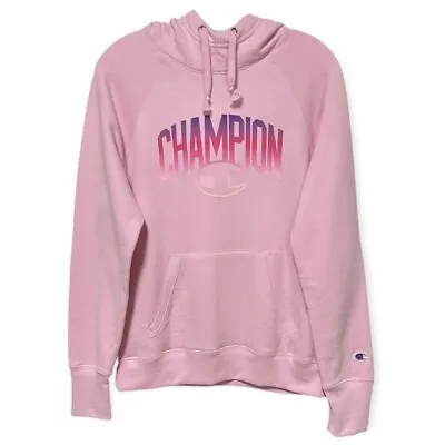 Buy NWT Champion PowerBlend Ombré Graphic Pink Hoodie Size S • 23.75£