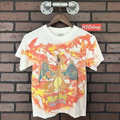 Buy Vintage Nintendo Pokémon Charizard Shirt Size Youth Medium • 78.93£