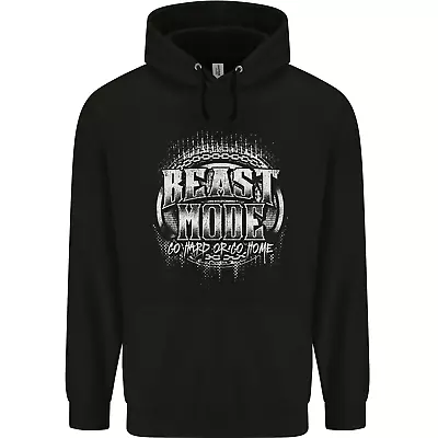 Buy Beast Mode Go Hard Gym Training Top MMA Mens 80% Cotton Hoodie • 19.99£