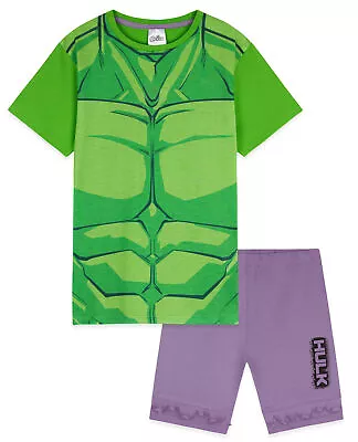 Buy Marvel Boys Pyjamas, Kids PJs Set, Hulk  Short Sleeve PJs • 10.49£