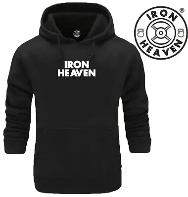 Buy Iron Heaven Hoodie Gym Clothing Bodybuilding Training Workout Exercise MMA Top • 19.99£