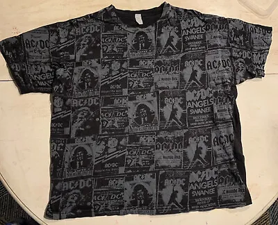 Buy Cool AC/DC Rock Concert Poster T-Shirt XL BON SCOTT ANGUS YOUNG • 24.13£