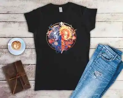Buy Sun And Moon Ladies Fitted T Shirt Sizes Small-2XL • 12.49£