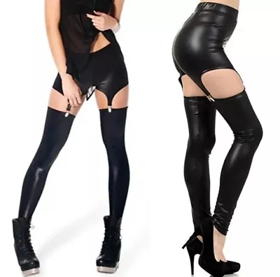 Buy NWT Dolls Kill Bondage Harness Restyle Faux Leather Leggings • 11.34£